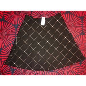 Loft Plaid knit flippy skirt